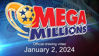 Mega Millions drawing for January 2 2024 [upl. by Yenffit289]