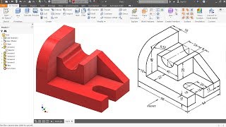 Autodesk inventor Tutorial for beginners Exercise 1 [upl. by Hillel]