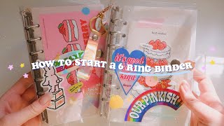 HOW TO START A 6 RING BINDER 🧚‍♀️ the ultimate guide [upl. by Irafat451]