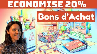 COURSES amp SHOPPING  BON dACHAT avec 20 de réduction [upl. by Aloin]