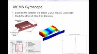 COMSOL Multiphysics for MEMS Applications  Part 2 of 3 [upl. by Adile]