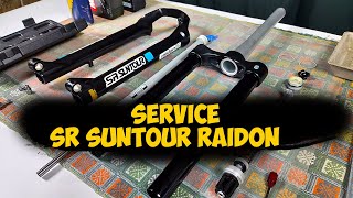 Bicycle fork service Sr Suntour Raidon Aliexpress [upl. by Natelson67]