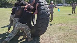 CGHS JROTC Raider Tire Flip for Male Female and Mixed Team Grayson Competition 93023 [upl. by Niltag596]