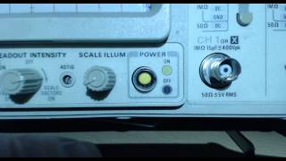 Tektronix 2445A power button mechanical indication of power status [upl. by Asel]