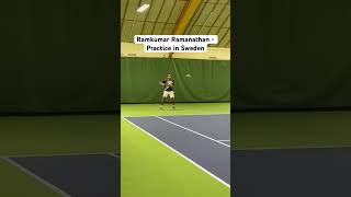 Ramkumar Ramanathan hard at work in Stockholm ahead of the Davis Cup tie against Sweden [upl. by Sileray]