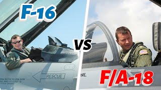 Which is Better Flying the F16 or the FA18 [upl. by Asiulana]