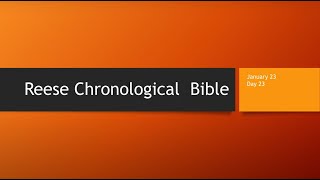 Day 23 or January 23rd  Dramatized Chronological Daily Bible Reading [upl. by Evets455]