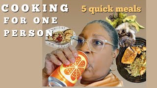 5 Quick Meals  Cooking For One Person living Alone Diaries [upl. by Laughton]