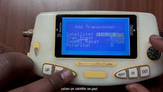 How to use Digital Sat Finder amp Add Edit Delete TranspondersSatellite in Sat finder meter [upl. by Emmalyn]