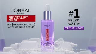 Revitalift Filler Hyaluronic Serum Micro amp Macro Hyaluronic Acid [upl. by Eocsor]