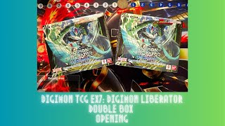 Enter The Game Welcome to Lacuna Digimon TCG EX7 Digimon Liberator Double Box Opening [upl. by Ahsekat]