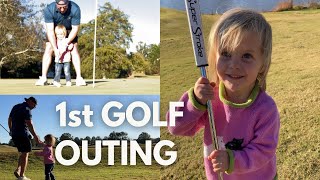 Toddlers FIRST GOLF Outing [upl. by Yelha]