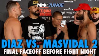 Nate Diaz vs Jorge Masvidal 2 Final Faceoff Before Fight Night [upl. by Sirotek]