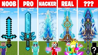 Minecraft NOOB vs PRO vs HACKER RIESEN DIAMANTEN SCHWERT BAU CHALLENGE ⛏ [upl. by Fredel]