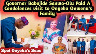 Governor Babajide SanwoOlu pays a Condolences visit to Onyeka Onwenus Family [upl. by Avron]