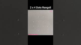 2 x 4 Dots Rangoli Kolam Muggulu rangoli Shorts [upl. by Ettecul]