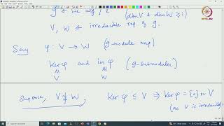 Lec 18 Schur’s lemma [upl. by Schatz]