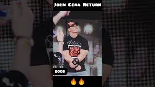 John Cena Return ⃣💯⃣ wwe shortsvideo [upl. by Iatnohs]