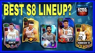 BEST S8 LINEUP  3 WEEKS AFTER SCRAPPING MY LAST “BEST OF VID”  WHO DO YOU PICK  NBA LIVE MOBILE [upl. by Eiramave]