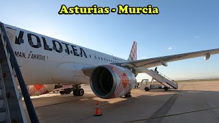 Vuelo Asturias  Aeropuerto Internacional Región de Murcia RMU Corvera Murcia con Volotea [upl. by Elene478]