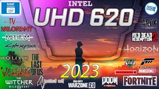 Intel UHD 620  i7 8550u in 15 games  20232024 [upl. by Ielak263]