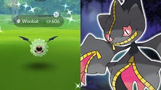 Shiny woobat FINALLY And extra Mega Raid Benette In Pokemon Go [upl. by Ttej]