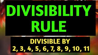 Divisibility rule l Divisible by 2 3 4 5 611 [upl. by Rolanda]