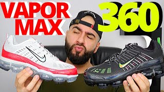 Nike AIR VAPORMAX 360 On Foot Review BLACK  WHITE amp RED [upl. by Crenshaw]