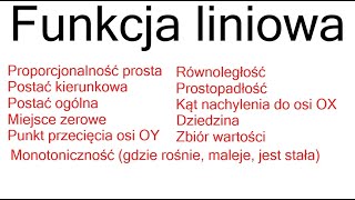 funkcja liniowa  wszystko co musisz wiedzieć w 42 minuty Równoległość Prostopadłość Miejsce zerowe [upl. by Matthaeus]