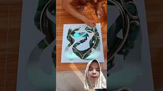 LUKISAN TEMBUS kaligrafi calligraphy art reaction shortvideo shorts viralvideo [upl. by Cook984]