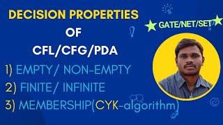 70 Decision Properties of PDA in Telugu  CFL  CFG  TOC  FLAT  ATFL Telugu [upl. by Sibylle677]