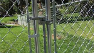 How to useadjust a chain link gate latch [upl. by Ayekal688]