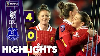 Liverpool dominate in Merseyside Derby  Liverpool v Everton  Womens League Cup Highlights 2425 [upl. by Gasper]