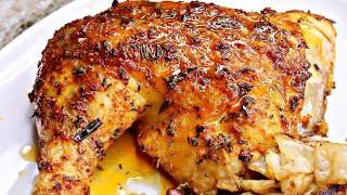 The Secret To Make The BEST JUICY Baked Chicken Quarters in the Oven [upl. by Ytok]