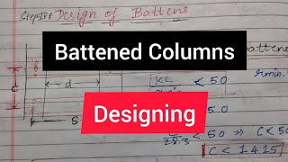 Battened Column Designing  Compression Members  Design Of Steel Structures [upl. by Mixam]