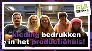 KLEDING BEDRUKKEN IN HET PRODUCTIEHUIS  GLRinsiders  YZA [upl. by Mariejeanne]