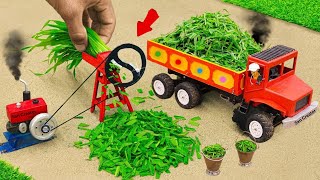 Diy diorama making mini grass chopping machine science project sancreator1 [upl. by Idram]