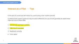 Interact as a Pilot Questions  Tips and Tricks  ICAO Level 4 English Course [upl. by Mendel]