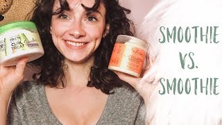 Garnier Fructiss Curl Smoothie vs Sheamoistures Curl Smoothie  First Impressions [upl. by Zachariah]