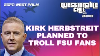 NEW… ESPN College GameDay Analyst Kirk Herbstreit Is Now TROLLING Florida State Football Fans [upl. by Favrot]