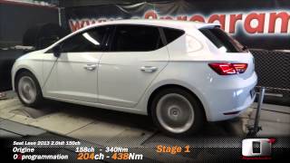 Reprogrammation moteur Seat Leon 5F 2013 2L tdi 150 158204ch [upl. by Schweitzer396]