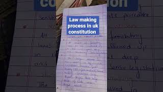 law making process uk constitution [upl. by Assyla683]