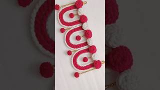 EASY WOOLEN DOOR HANGING TORAN  DIY WOOLEN TORAN MAKING  DOOR HANGING CRAFT IDEAS  DIWALI TORAN [upl. by Dode]