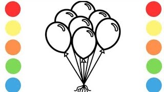 Balloon Drawing  How to drawing a balloon easy  step by step drawing balloon [upl. by Millisent]