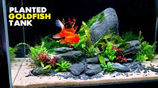 Aquascape Tutorial Fancy Goldfish Planted Aquarium How To Step by Step Build Guide [upl. by Nylatsirhc831]