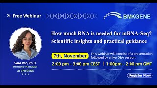 15min webinar series how much RNA is really needed for RNA seq [upl. by Milde]