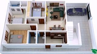 750 Sq Ft House Plans 2 Bedroom Indian Style [upl. by Roth]