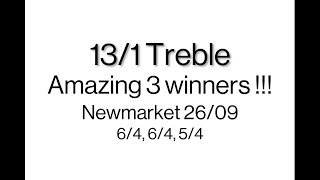 131 Treble at Newmarket on 2609 [upl. by Esirehs]