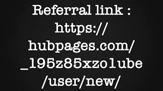 HubPages referral link  httpshubpagescom195z85xzo1ubeusernew [upl. by Nnaecyoj]