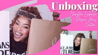 Unboxing amp Review Versace Jeans Couture  Christian Louboutin [upl. by Thomas81]